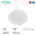 Immagine 2 - V-Tac VT-61006CCT Mini Pannello LED SMD Rotondo 6W Chip CREE Changing Color CCT a Incasso - SKU 78586