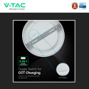 Immagine 7 - V-Tac VT-61006CCT Mini Pannello LED SMD Rotondo 6W Chip CREE Changing Color CCT a Incasso - SKU 78586