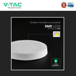 V-Tac VT-60006CCT Mini Pannello LED SMD Rotondo 6W Chip CREE CCT