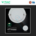 Immagine 9 - V-Tac VT-60006CCT Mini Pannello LED SMD Rotondo 6W Chip CREE Changing Color CCT a Superficie - SKU 78706