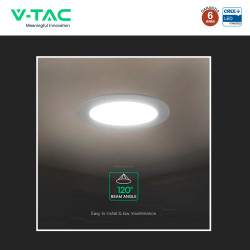 V-Tac VT-61012CCT Mini Pannello LED SMD Rotondo 12W Chip CREE CCT