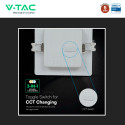 Immagine 10 - V-Tac VT-61018CCT Mini Pannello LED SMD Quadrato 18W Chip CREE Changing Color CCT a Incasso - SKU 104866