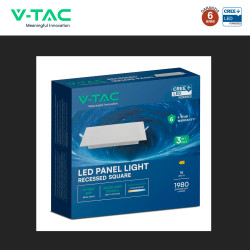 V-Tac VT-61018CCT Mini Pannello LED SMD Quadrato 18W Chip CREE CCT