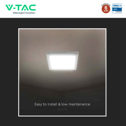 V-Tac VT-61012CCT Mini Pannello LED SMD Quadrato 12W Chip CREE CCT