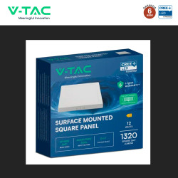 V-Tac VT-61012CCT Mini Pannello LED SMD Quadrato 12W Chip CREE CCT