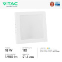Immagine 2 - V-Tac VT-60018CCT Mini Pannello LED SMD Quadrato 18W Chip CREE Changing Color CCT 3in1 a Superficie - SKU 104986