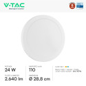 Immagine 2 - V-Tac VT-60024CCT Mini Pannello LED SMD Rotondo 24W Chip CREE Changing Color CCT 3in1 a Superficie - SKU 78796