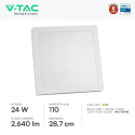 Immagine 2 - V-Tac VT-60024CCT Mini Pannello LED SMD Quadrato 24W Chip CREE Changing Color CCT 3in1 a Superficie - SKU 105146