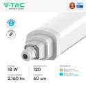 Immagine 4 - V-Tac VT-12017 Tubo LED Plafoniera TK Series Linkabile 18W Lampadina 60cm SMD Chip CREE Impermeabile IP65 - SKU 233916 / 233926