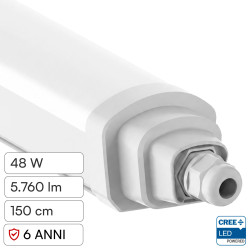 V-Tac Plafoniera Tubo LED Linkabile 48W 150cm SMD CREE IP65