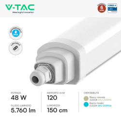 V-Tac Plafoniera Tubo LED Linkabile 48W 150cm SMD CREE IP65