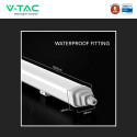 Immagine 8 - V-Tac VT-12049 Tubo LED Plafoniera TK Series Linkabile 48W Lampadina 150cm SMD Chip CREE Impermeabile IP65 - SKU 233896 / 233906