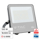 Immagine 1 - V-Tac VT-44105 Faro LED 100W SMD Chip CREE IP65 Serie Super Bright 185 lm/W Colore Nero - SKU 9894-6 / 9895-6