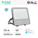 Immagine 4 - V-Tac VT-44105 Faro LED 100W SMD Chip CREE IP65 Serie Super Bright 185 lm/W Colore Nero - SKU 9894-6 / 9895-6