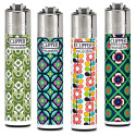 Immagine 1 - Clipper Large Accendino a Pietrina Grande Ricaricabile con Fantasia Retrospring - Serie da 4 Accendini