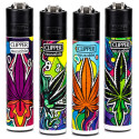 Immagine 1 - Clipper Large Accendino a Pietrina Grande Ricaricabile con Fantasia 420 Acid Dream - Serie da 4 Accendini