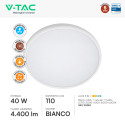Immagine 2 - V-Tac VT-8179 Plafoniera LED Rotonda 40W SMD Chip CREE Sensore Microonde e Crepuscolare CCT 5in1 IP65 Colore Bianco - SKU 24360