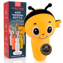 Immagine 1 - Borraccia Termica per Bambini Acciaio Inox 18/8 CapsHero Senza BPA 520ml Antiodore Caldo 12h Freddo 24h Fantasia Ape Bee Bea