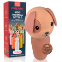 Immagine 1 - Borraccia Termica per Bambini Acciaio Inox 18/8 CapsHero Senza BPA 520ml Antiodore Caldo 12h Freddo 24h Fantasia Cane Dog Duke