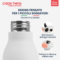 Immagine 3 - Borraccia Termica per Bambini Acciaio Inox 18/8 CapsHero Senza BPA 520ml Antiodore Caldo 12h Freddo 24h Fantasia Mucca Cow Cora
