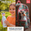 Immagine 6 - Borraccia Termica per Bambini Acciaio Inox 18/8 CapsHero Senza BPA 520ml Antiodore Caldo 12h Freddo 24h Fantasia Mucca Cow Cora