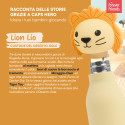 Immagine 4 - Borraccia Termica per Bambini Acciaio Inox 18/8 CapsHero Senza BPA 520ml Antiodore Caldo 12h Freddo 24h Fantasia Leone Lion Lio