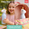 Immagine 6 - Borraccia Termica per Bambini Acciaio Inox 18/8 CapsHero Senza BPA 520ml Caldo 12h Freddo 24h Fantasia Unicorno Unicorn Una