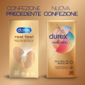 Immagine 2 - Preservativi Durex Real Feel con Forma Easy On Senza Lattice - Confezione da 10 Profilattici