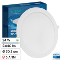 Immagine 1 - V-Tac VT-61024CCT Mini Pannello LED SMD Rotondo 24W Chip CREE Changing Color CCT 3in1 a Incasso - SKU 78676
