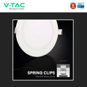 Immagine 7 - V-Tac VT-61024CCT Mini Pannello LED SMD Rotondo 24W Chip CREE Changing Color CCT 3in1 a Incasso - SKU 78676