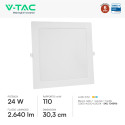 Immagine 2 - V-Tac VT-61024CCT Mini Pannello LED SMD Quadrato 24W Chip CREE Changing Color CCT 3in1 a Incasso - SKU 104896