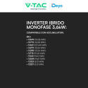 Immagine 4 - V-Tac Deye Inverter Monofase Ibrido On-Grid / Off-Grid 5kW IP65 CEI 0-21 Garanzia 10 Anni Display LCD - SKU 12696