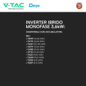 Immagine 4 - V-Tac Deye Inverter Monofase Ibrido On-Grid / Off-Grid 6kW IP65 Garanzia 10 Anni CEI 0-21 Display LCD - SKU 12679
