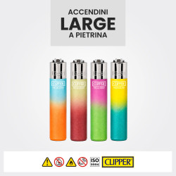 Clipper Large Espositore 144 Accendini a Pietrina Mix10