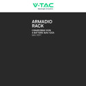 Immagine 3 - V-Tac VEH204100C Armadio Rack per 4 Batterie di Accumulo Fotovoltaico Massimo 100A con Cavi e Installazione a Terra - SKU 12304
