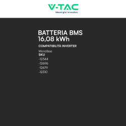 V-Tac Deye Batteria BMS LiFePO4 51,2V 314Ah 16,08kWh