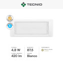 Immagine 2 - Tecnid Lampada LED per Uscita di Emergenza 4,8W SMD Anti Black Out IP65 con Funzione SE+SA - mod. ER122N