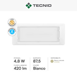 Tecnid Lampada LED Uscita di Emergenza 4,8W SMD IP65 SE+SA