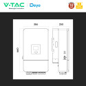 Immagine 5 - V-Tac Deye Inverter Trifase Ibrido On-Grid / Off-Grid 12kW IP65 Garanzia 10 Anni CEI 0-21 Display LCD - SKU 12655