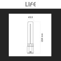 Immagine 5 - Life Lampadina LED 2G11 4 Pin 8W Tubolare PL-L SMD in Vetro - mod. 39.940410N43
