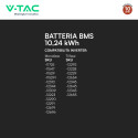 Immagine 4 - V-Tac VT-10240B Batteria BMS LiFePO4 51,2V 200Ah 10,24kWh Garanzia 10 Anni CEI 0-21 Inverter Colore Nero - SKU 12282