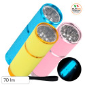Immagine 1 - Uniross Torcia LED per Bambini Glow in the Dark Fosforescente Anti-Urto in Alluminio IP44 con Laccio da Polso - mod. ULFL019
