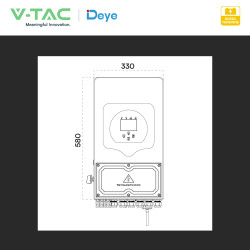 V-Tac Inverter Monofase Ibrido On-Grid / Off-Grid 6kW IP65