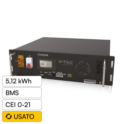 VT48100E-P2 Accumulatore 5,12kWh Impianti Fotovoltaici CEI 0-21 V-Tac