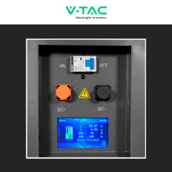 V-Tac Batteria BMS LiFePO4 51,2V 200Ah 10,24kWh Colore Nero