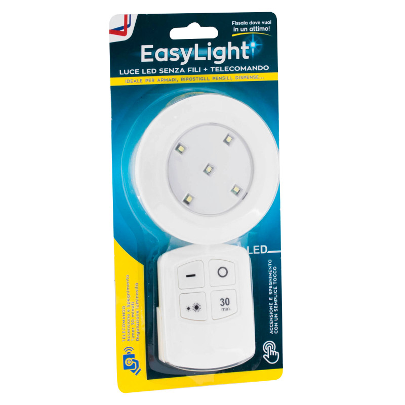 Intergross Easy Light Luce LED Senza Fili Colore Bianco con Telecomando