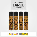 Immagine 2 - Clipper Large Accendino a Pietrina Grande Ricaricabile con Fantasia Laughter In Dark Pure - Box da 48 Accendini