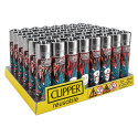 Immagine 1 - Clipper Large Accendino a Pietrina Grande Ricaricabile con Fantasia Burning Leaves - Box da 48 Accendini