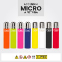 Immagine 2 - Clipper Micro Accendino a Pietrina Piccolo Ricaricabile con Fantasia Solid Mix Brand - Box da 48 Accendini