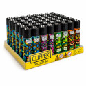 Immagine 1 - Clipper Large Accendino a Pietrina Grande Ricaricabile con Fantasia 420 Weed Totems - Box da 48 Accendini